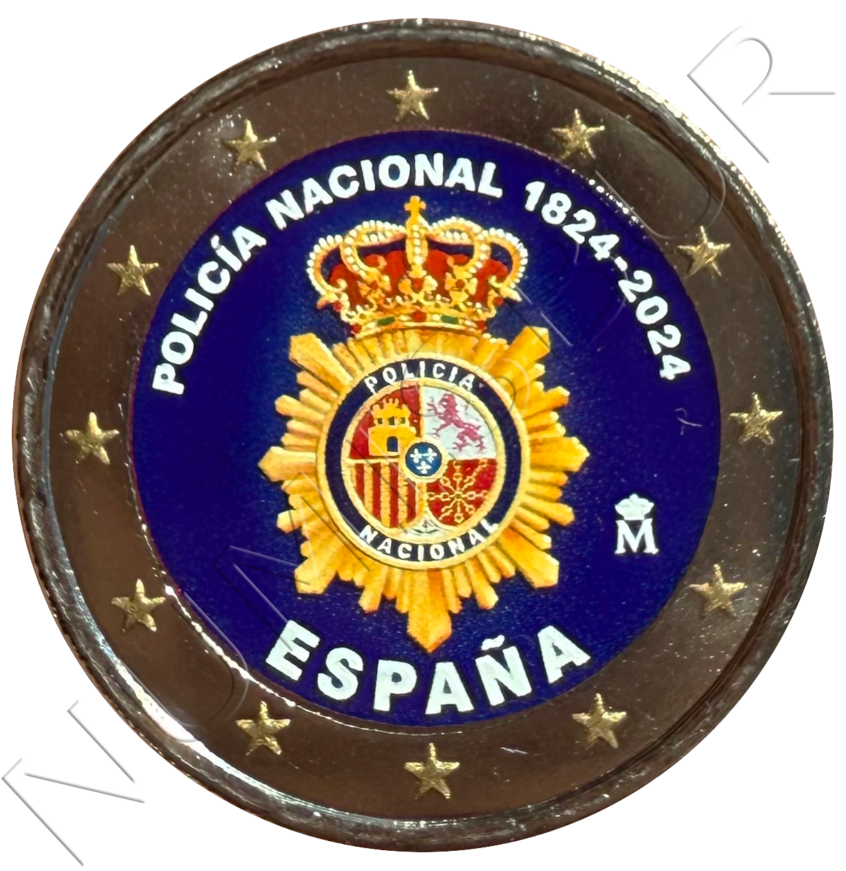 2 euros ESPAÑA 2024 - 200 aniversario Policía Nacional (COLOR #7)