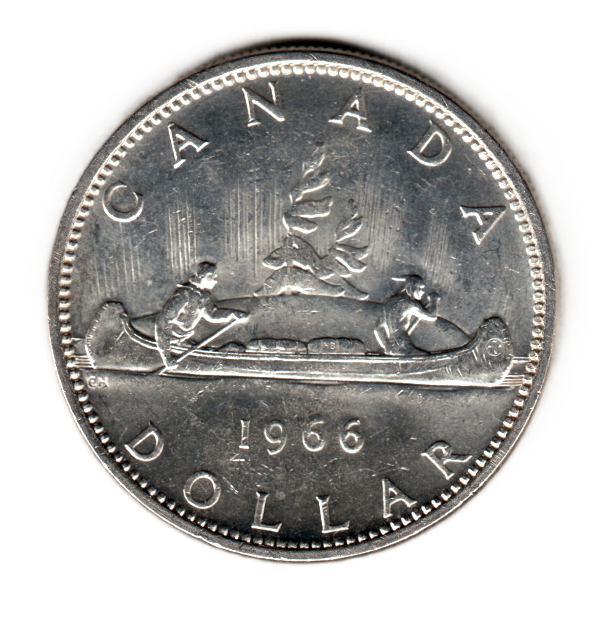 1 dolar plata CANADA 1966 CANOA