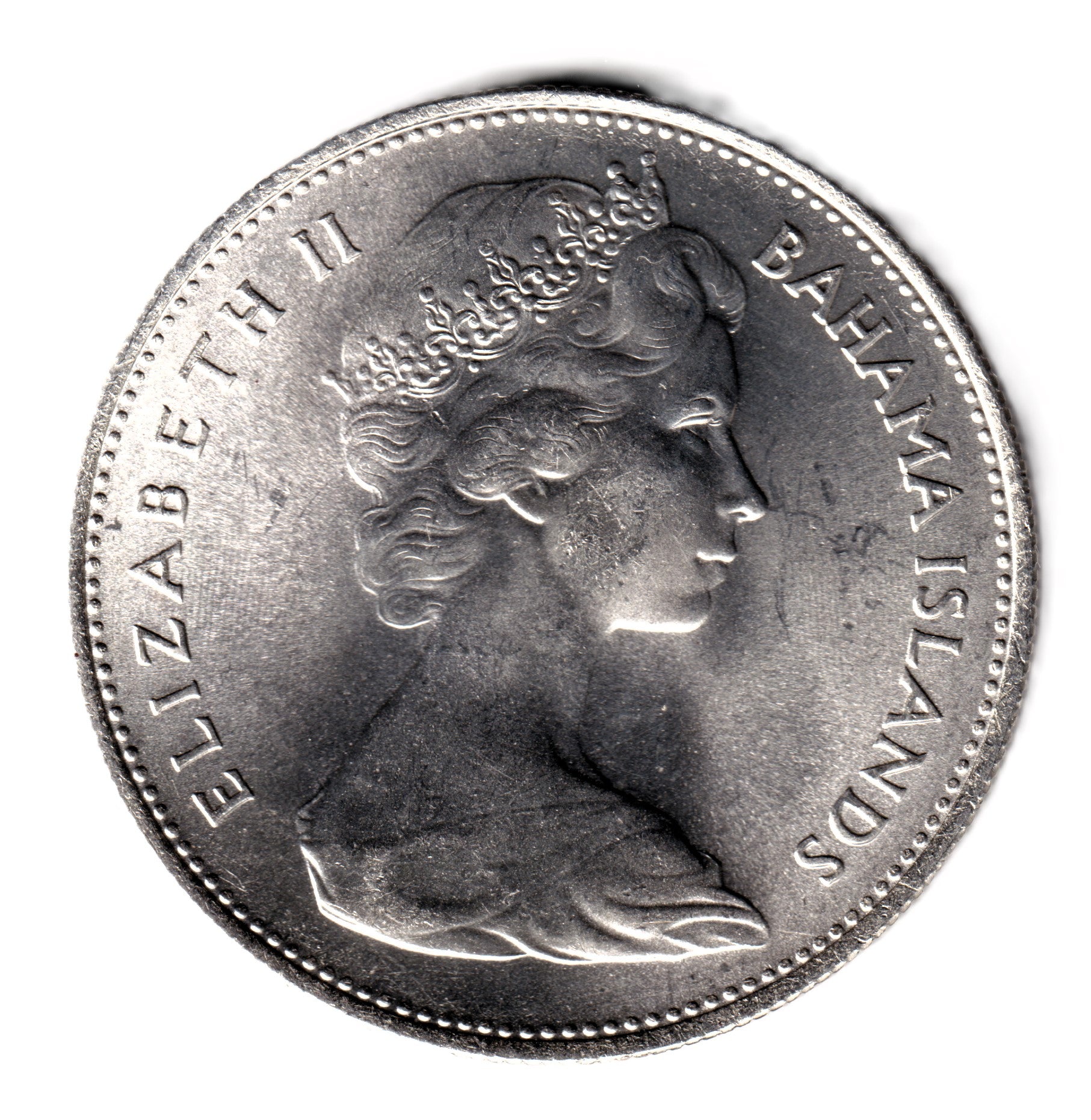 1 Dolar plata BAHAMAS 1966 CARACOLA sin circular