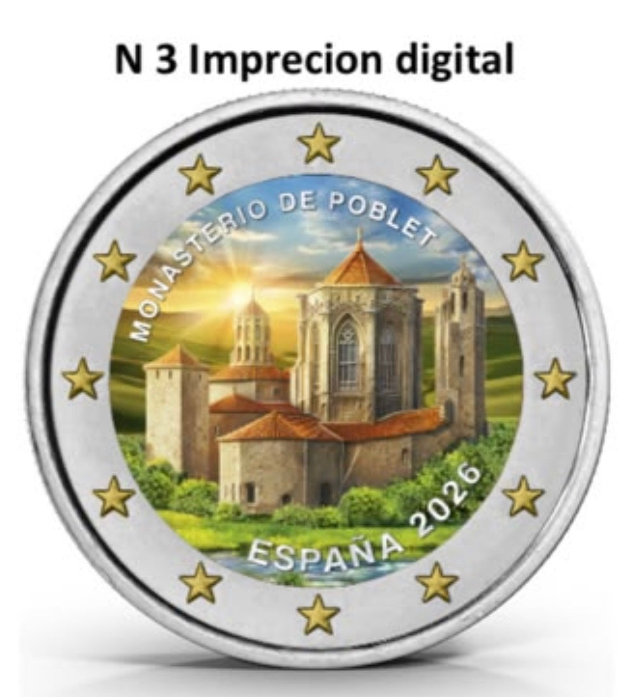 2 euros ESPAÑA 2026 -  Monasterio de Poblet COLOR 3