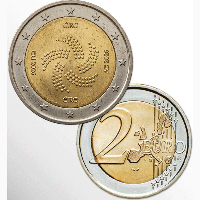 2 euros IRLANDA 2026 Presidencia irlandesa del Consejo de la Unión Europea BOLSA 25 pz,
